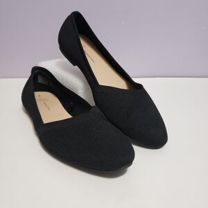 Time&Tru Black Women's Flat Shoes Memory Foam Sz 8 Slip On